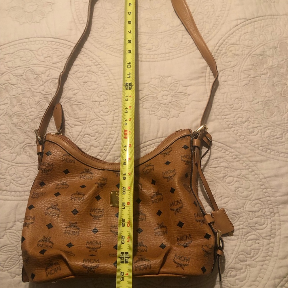 MCM Cognac Visetos Crossbody/Shoulder Bag - Picture 3 of 6
